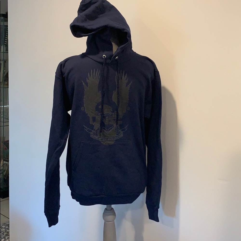 Hanes ComfortBlend Men’s Hooded Sweatshirt Navy S